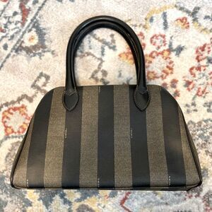 Vintage Fendi striped top handle handbag